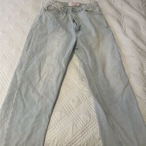 Beginning Boutique Light Wash Straight Leg Jeans